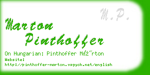 marton pinthoffer business card